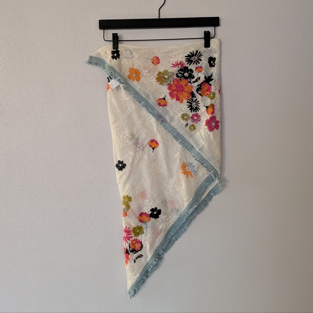 J. Jill Multicolor Embroidered Scarf